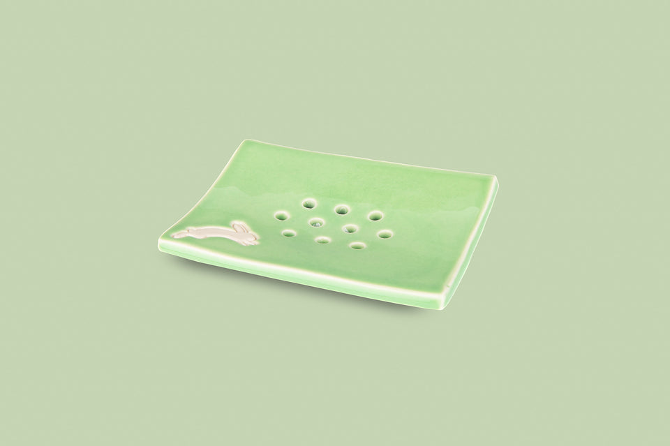 Gossamer Green Soap Dish - RabbitRabbit NZ