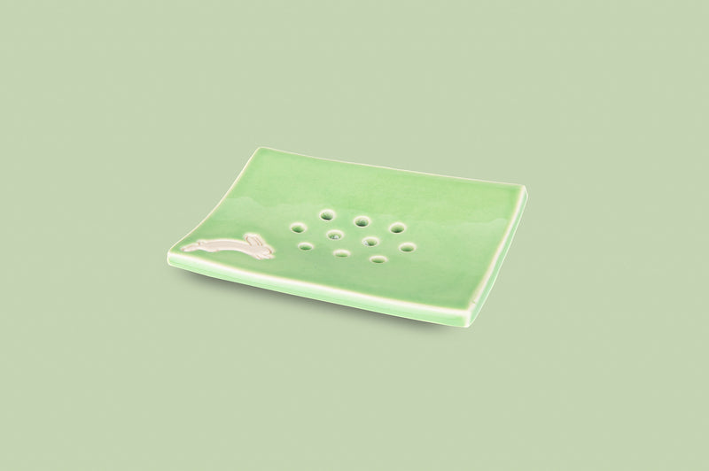 Gossamer Green Soap Dish - RabbitRabbit NZ